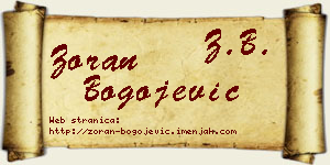 Zoran Bogojević vizit kartica